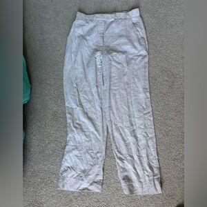 NWT Abercrombie & Fitch High Rise straight leg linen pants size 29 8L